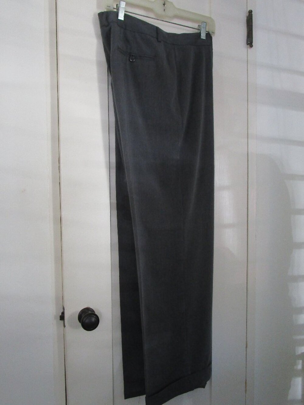 Gray dress slacks with 2 inch cuff, Size 18 Jaclyn Smith.